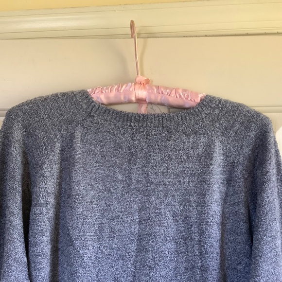 Barefoot Dreams Cozychic Lite Raglan Crew Neck Pullover Pacific Blue Chambray XL - Picture 8 of 14